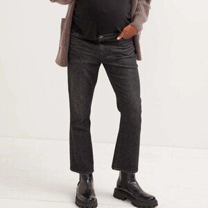 HATCH - The Crop Maternity Jean - Onyx